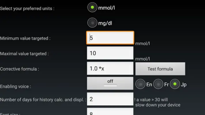 Glycemia android App screenshot 3